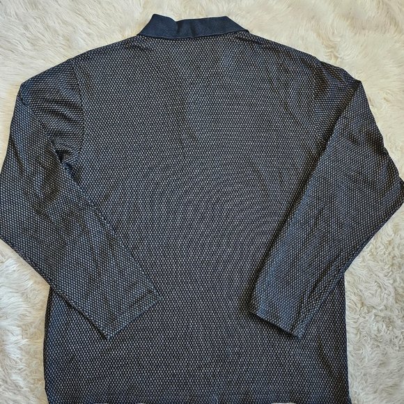 Vintage Pierre Cardin Men's Navy Blue Pull Over Long Sleeves Shirt Size M - Picture 8 of 8